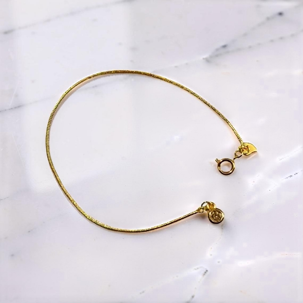 Minimalist copper snake chain bracelet 6.7"; nwot